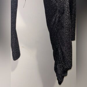 Black V-neck dress